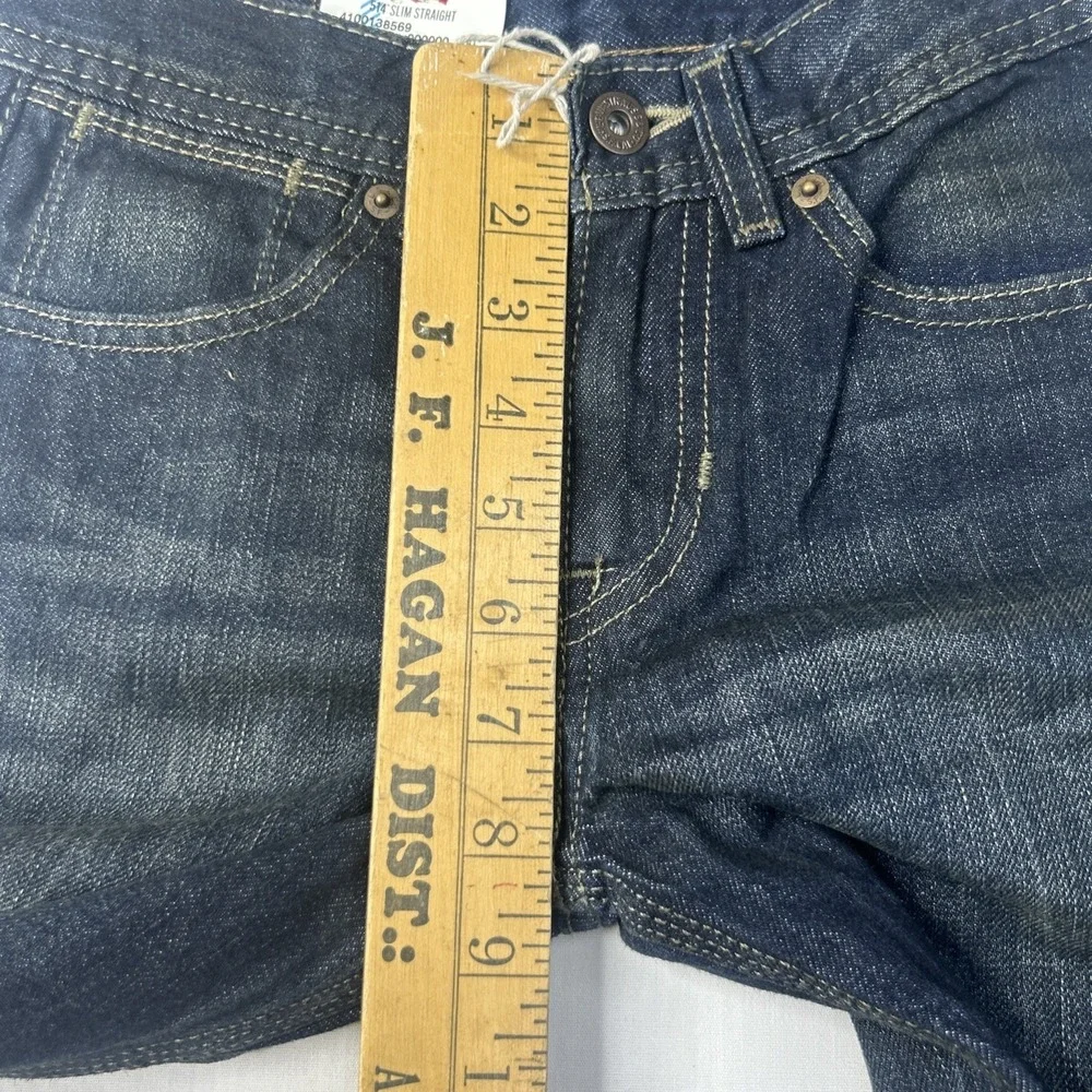 Levis‎ 514 Slim Straight Leg Jeans Boys 8 24x22 Regular Dark Wash Zipper Pocket